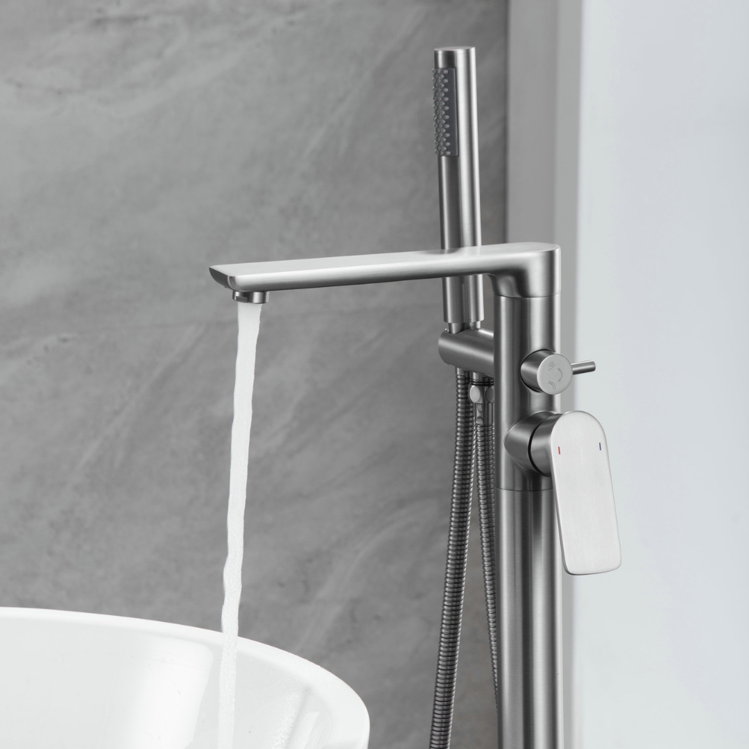 Freestanding bath faucet Emilia - Gunmetal grey