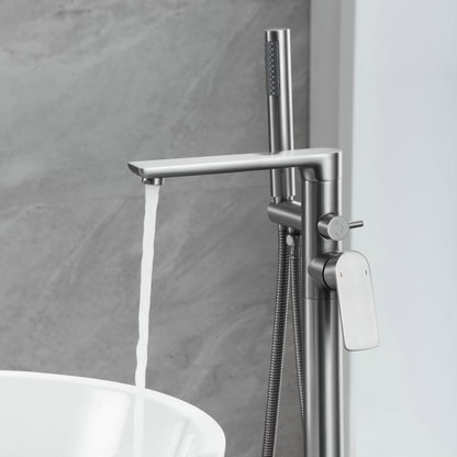 Freestanding bath faucet Emilia - Gunmetal grey