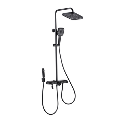 Construction Rain Shower Set – Fabiano – Digital Display – Matt black