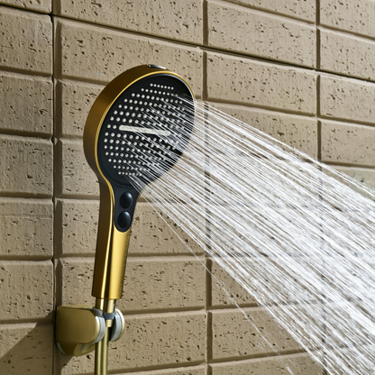 Freestanding Bath Faucet Lisandro – Waterfall Spout – Brushed nickel