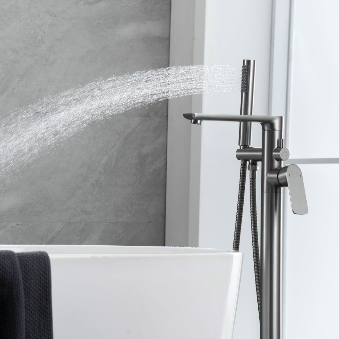 Freestanding bath faucet Emilia - Gunmetal grey