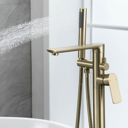 Freestanding bath faucet Emilia - Brushed gold