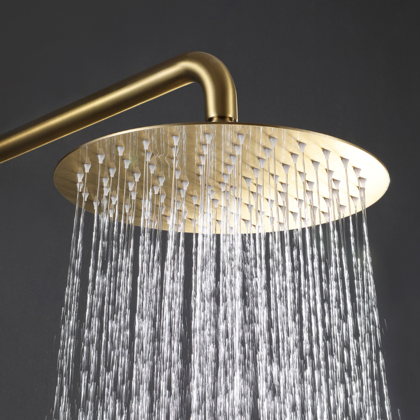 Inbouw Regendoucheset Vincent – Staafhanddouche – Brushed Gold