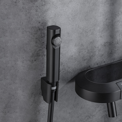 Construction Rain Shower Set – Fabiano – Digital Display – Matt black