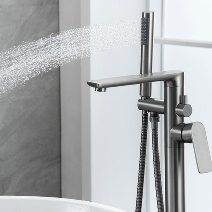 Freestanding bath faucet Emilia - Gunmetal grey