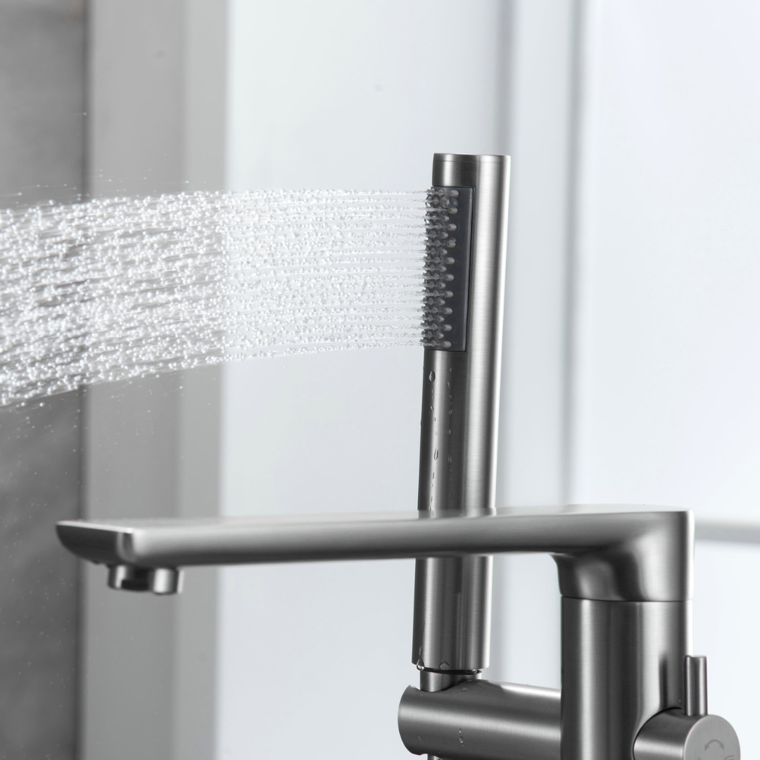 Freestanding bath faucet Emilia - Gunmetal grey