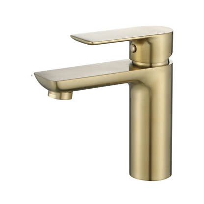 Freestanding Bath Faucet Lisandro – Waterfall Spout – Brushed nickel