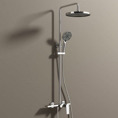 Freestanding Bath Faucet Lisandro – Waterfall Spout – Brushed nickel