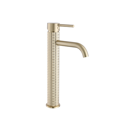 High washbasin faucet Angelica - Brushed gold
