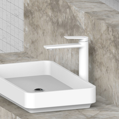 Freestanding Bath Faucet Lisandro – Waterfall Spout – Brushed nickel