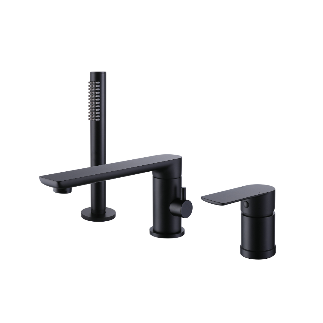 Freestanding Bath Faucet Lisandro – Waterfall Spout – Brushed nickel