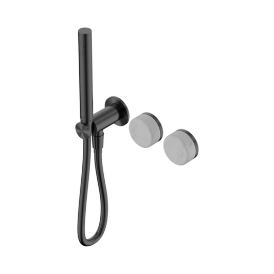 Inbouw douchemengkraan – Sorrento – Carrara – Staafhanddouche – Zonder achterplaat – Gun metal grey