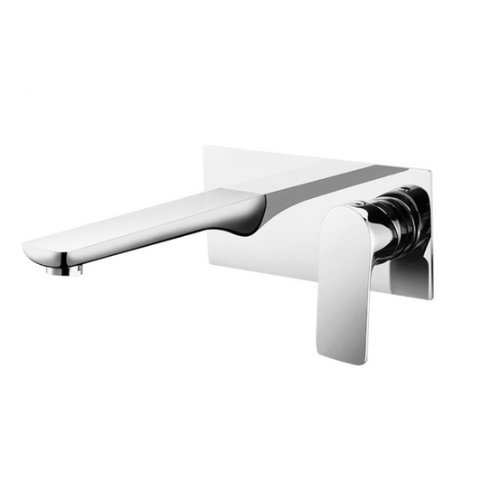 Freestanding Bath Faucet Lisandro – Waterfall Spout – Brushed nickel
