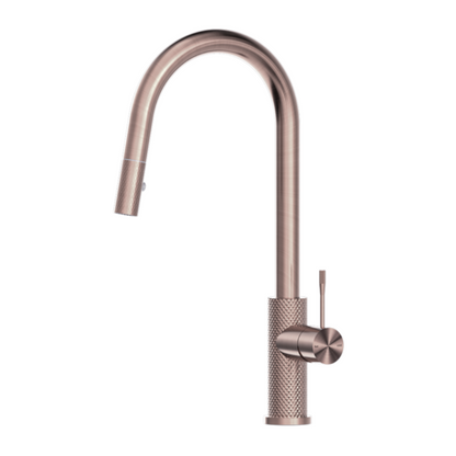 Keukenkraan Valencia – Uittrekbaar met sprayfunctie – Brushed bronze