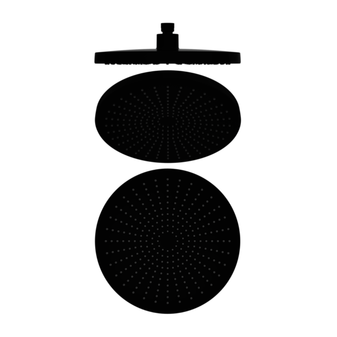 Dusjhode Valencia – Matt svart - 250mm