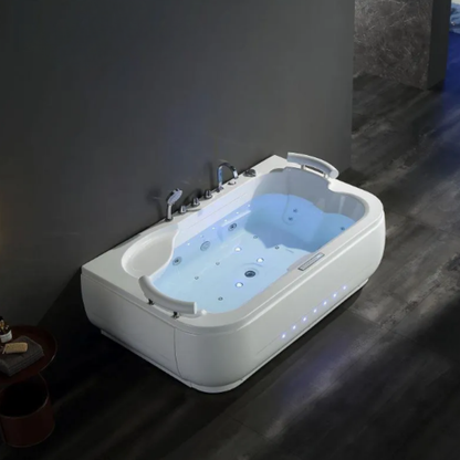 Opbygging Massasje bad – Verona – Glans Hvit – 180x113x68 cm