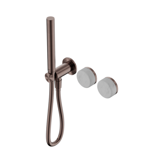 Inbouw douchemengkraan – Sorrento – Carrara – Staafhanddouche – Zonder achterplaat – Brushed bronze