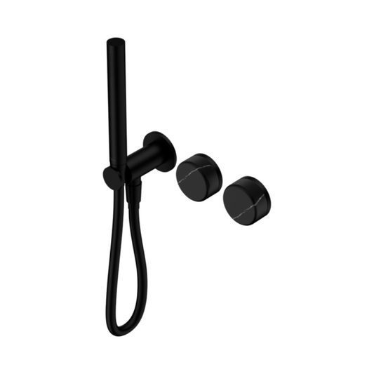 Inbouw douchemengkraan – Sorrento – Marquina Black – Staafhanddouche – Zonder achterplaat – Matte black
