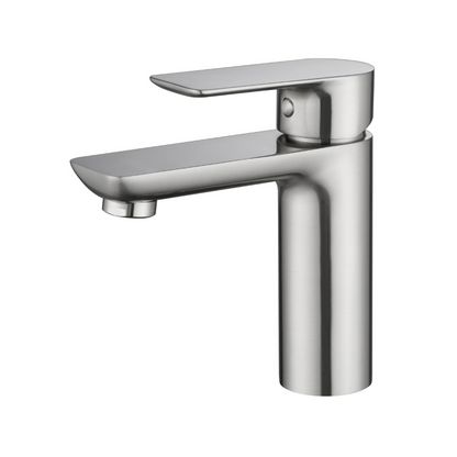 Freestanding Bath Faucet Lisandro – Waterfall Spout – Brushed nickel