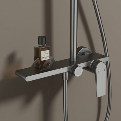 Freestanding Bath Faucet Lisandro – Waterfall Spout – Brushed nickel