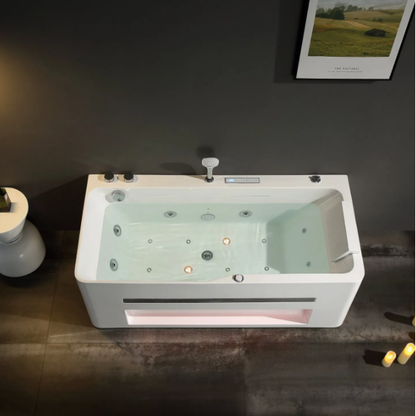 Construction massage bath - Marbella - Gloss white - 180x90x62 cm