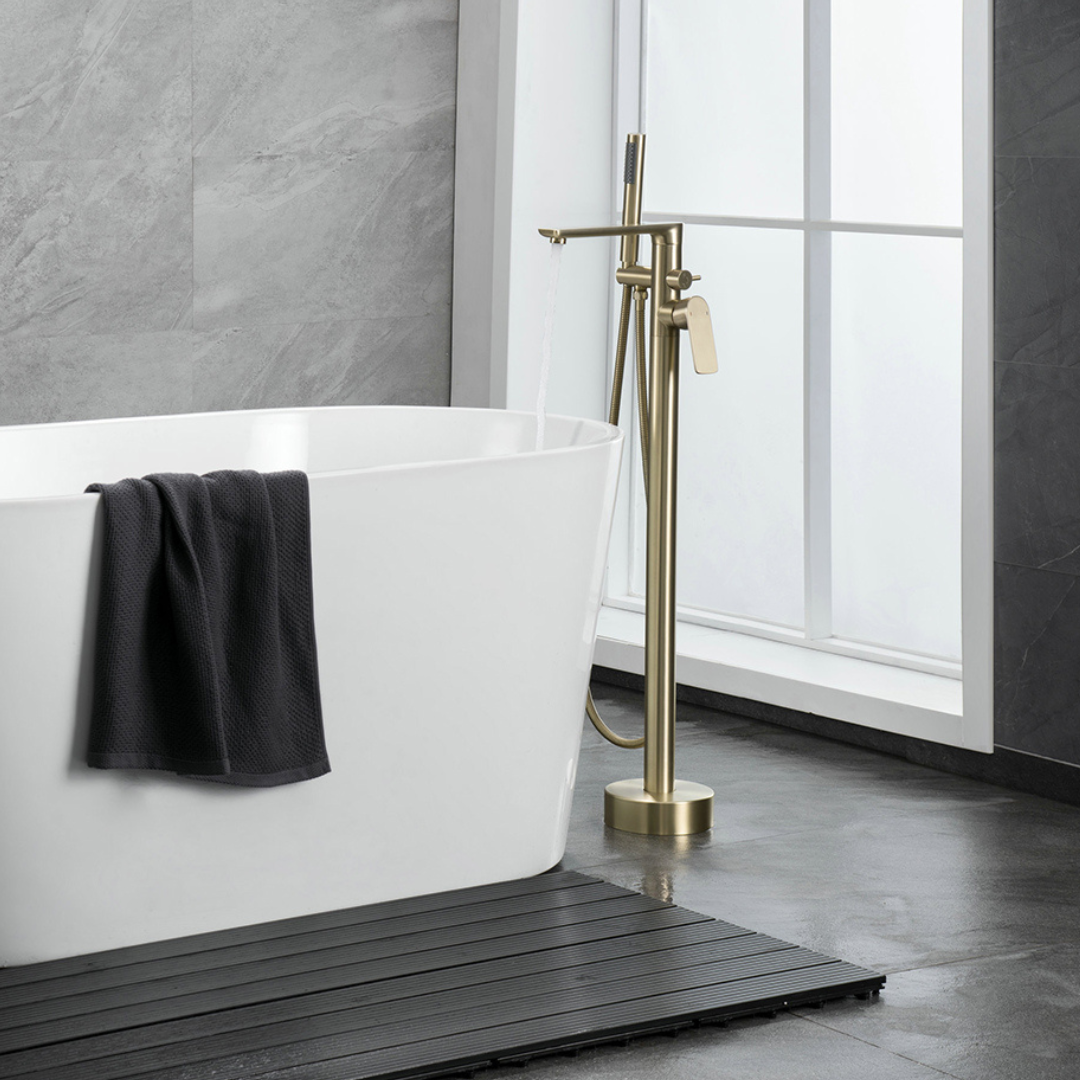 Freestanding bath faucet Emilia - Brushed gold