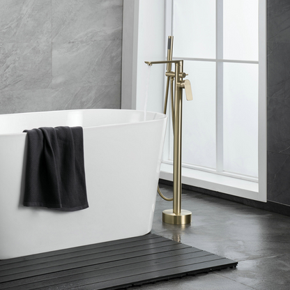 Freestanding bath faucet Emilia - Brushed gold