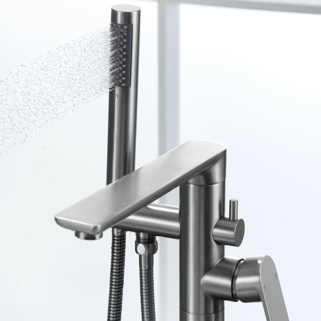 Freestanding bath faucet Emilia - Gunmetal grey