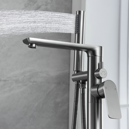 Freestanding bath faucet Emilia - Gunmetal grey