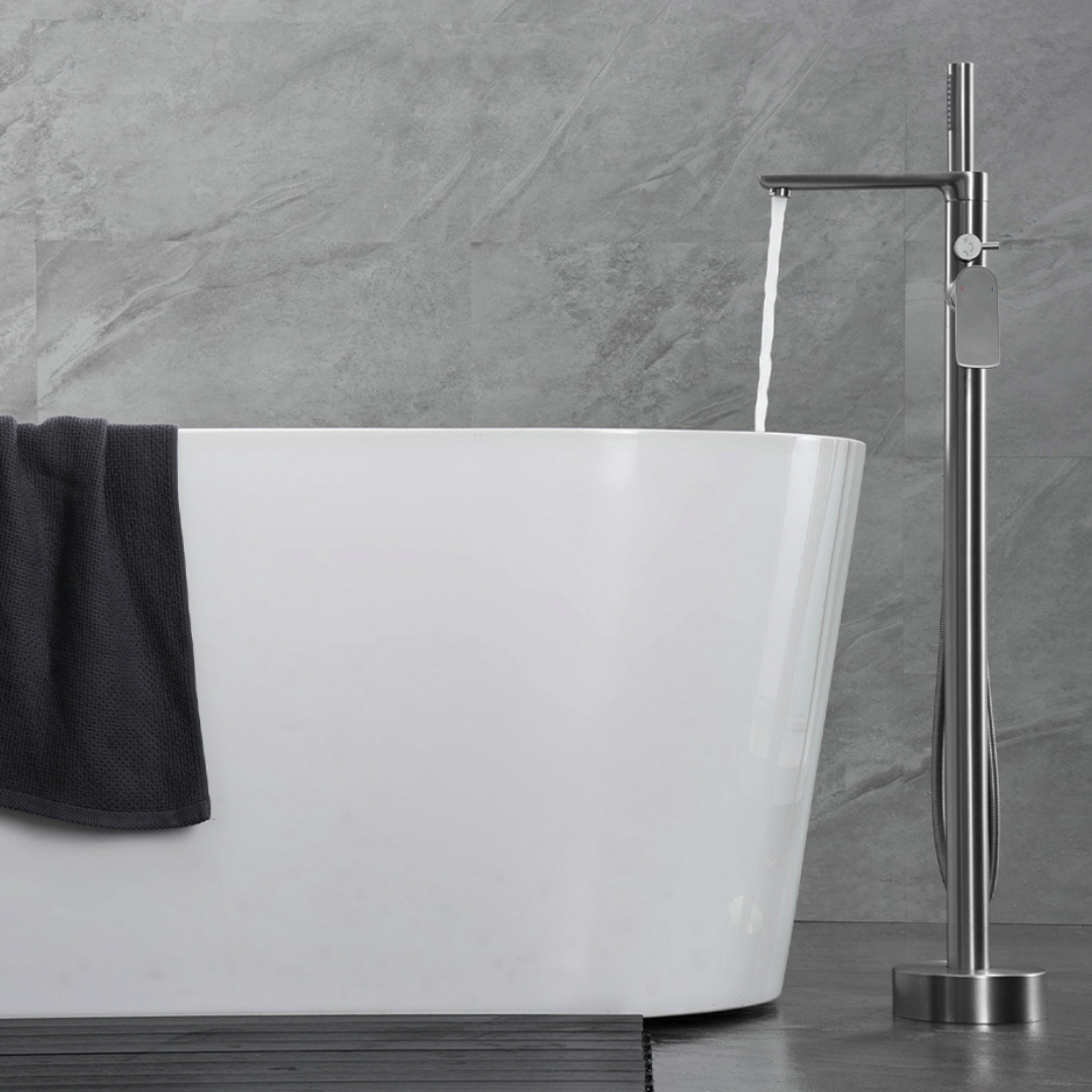 Freestanding bath faucet Emilia - Gunmetal grey