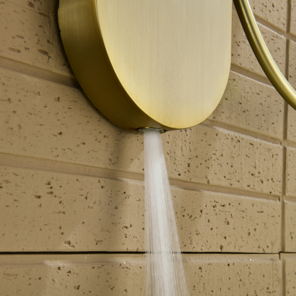 Freestanding Bath Faucet Lisandro – Waterfall Spout – Brushed nickel