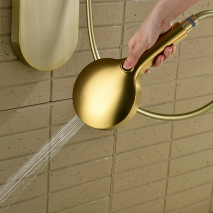 Freestanding Bath Faucet Lisandro – Waterfall Spout – Brushed nickel