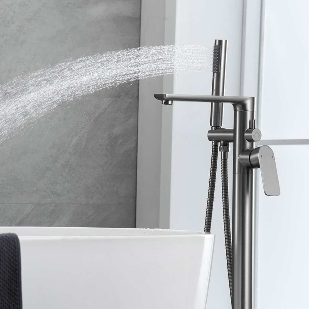 Freestanding bath faucet Emilia - Gunmetal grey