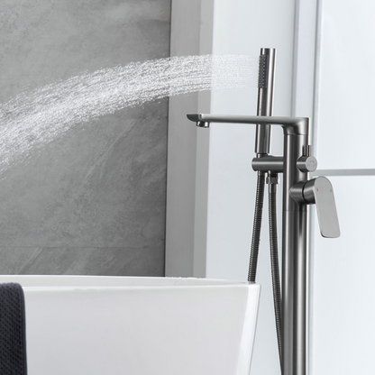 Freestanding bath faucet Emilia - Gunmetal grey