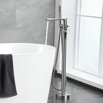 Freestanding bath faucet Emilia - Gunmetal grey