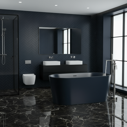 Freestanding bath faucet Emilia - Gunmetal grey