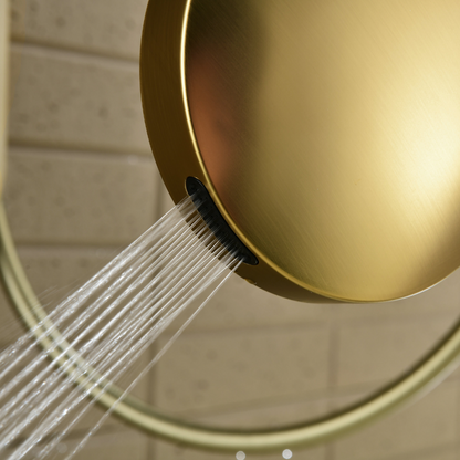 Freestanding Bath Faucet Lisandro – Waterfall Spout – Brushed nickel