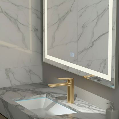 Freestanding Bath Faucet Lisandro – Waterfall Spout – Brushed nickel