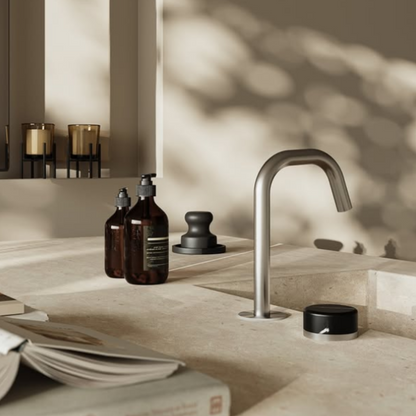 Inbouw mengkraan – Sorrento – Marquina Black – Gun metal grey