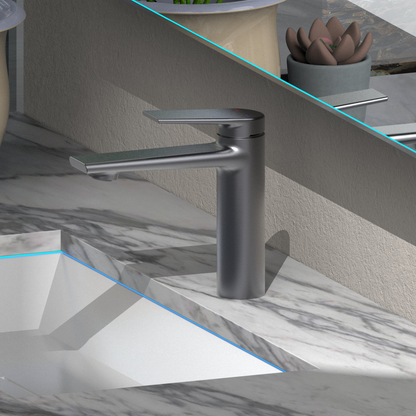 Freestanding Bath Faucet Lisandro – Waterfall Spout – Brushed nickel