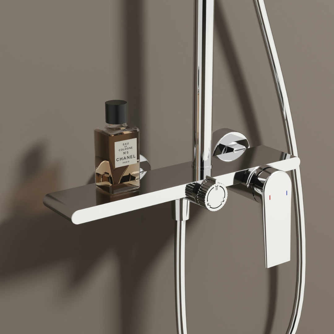 Freestanding Bath Faucet Lisandro – Waterfall Spout – Brushed nickel