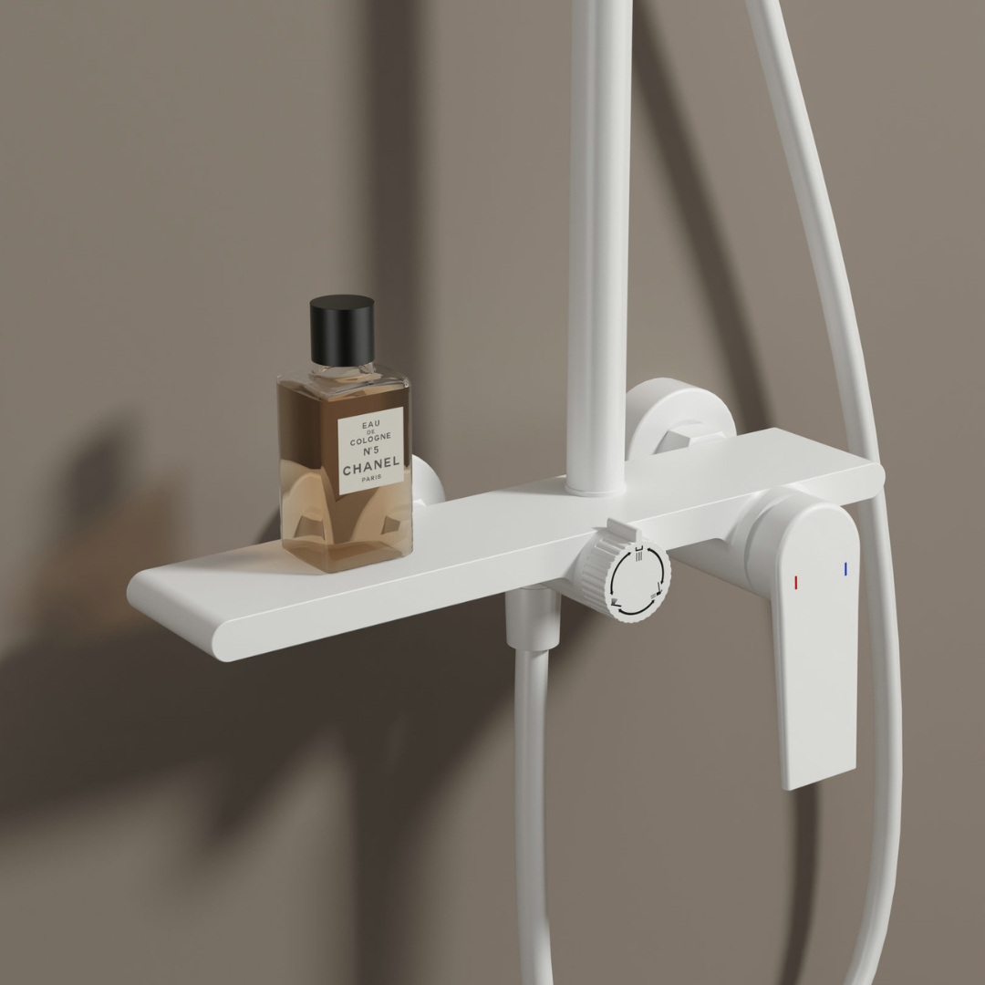 Freestanding Bath Faucet Lisandro – Waterfall Spout – Brushed nickel
