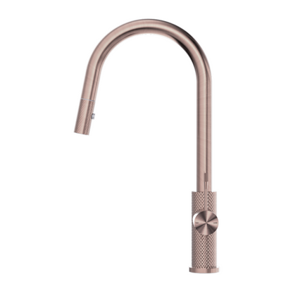 Keukenkraan Valencia – Uittrekbaar met sprayfunctie – Brushed bronze