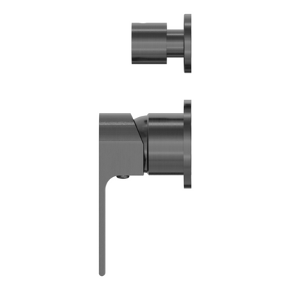 Inbouw mengkraan met diverter – Portofino - 2-gats - Gun metal grey