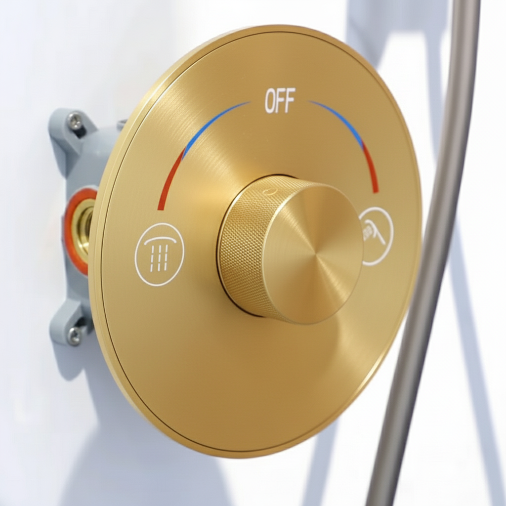 Built-in Rain Shower Set Amalia - Brushed gold