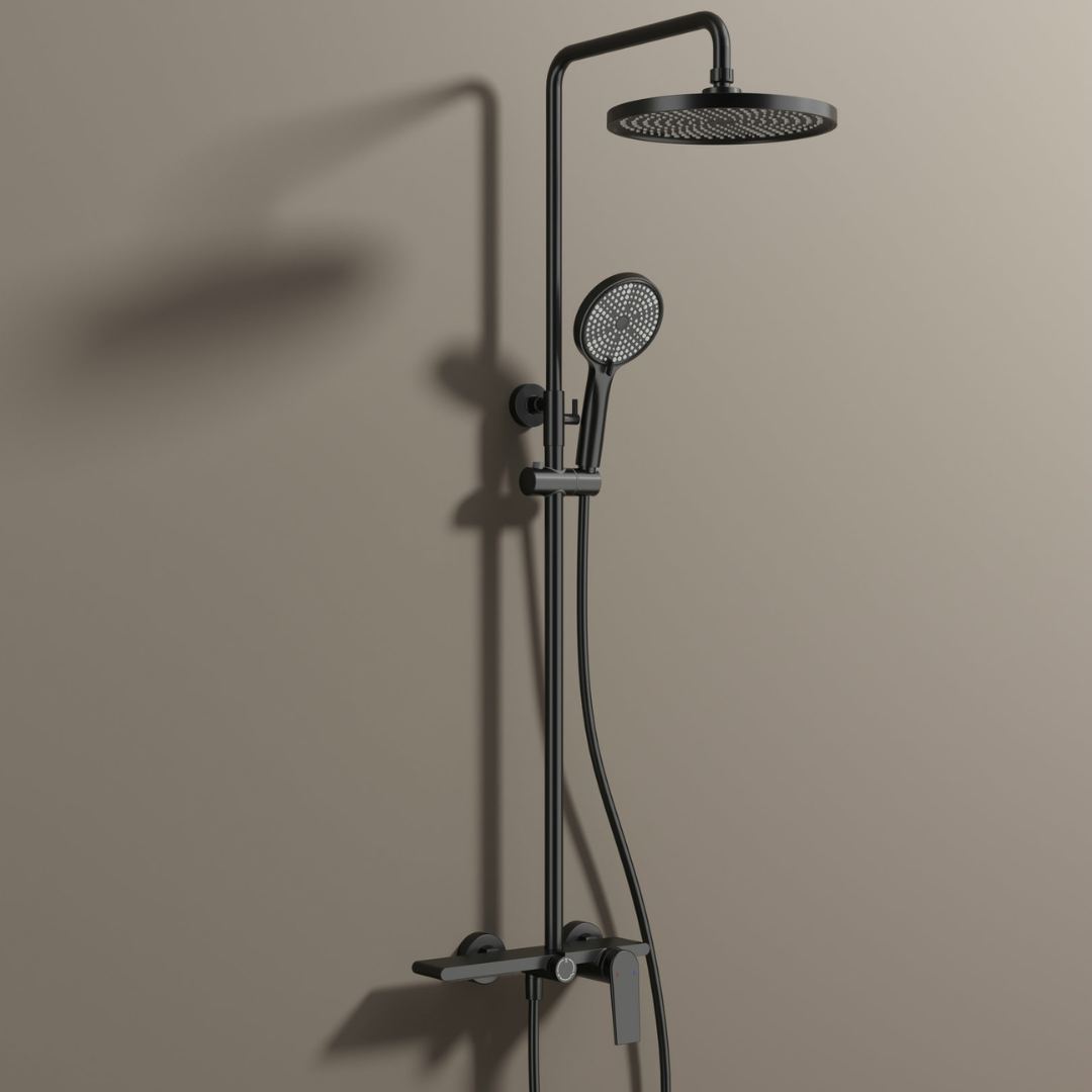 Freestanding Bath Faucet Lisandro – Waterfall Spout – Brushed nickel