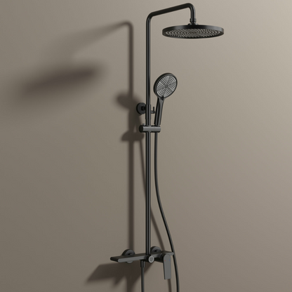 Freestanding Bath Faucet Lisandro – Waterfall Spout – Brushed nickel
