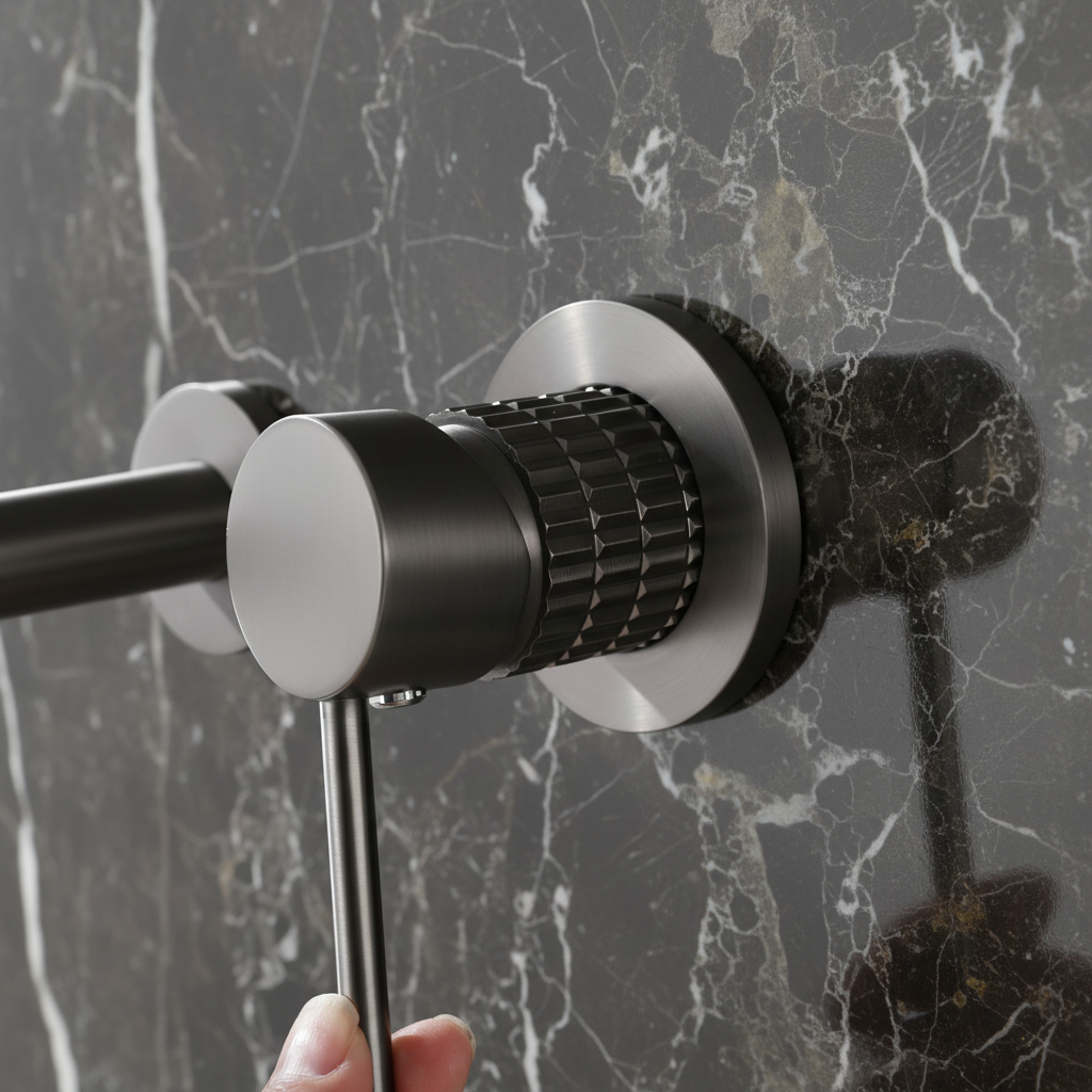 Inbyggingsvaskekran Angelica - Gunmetal grå