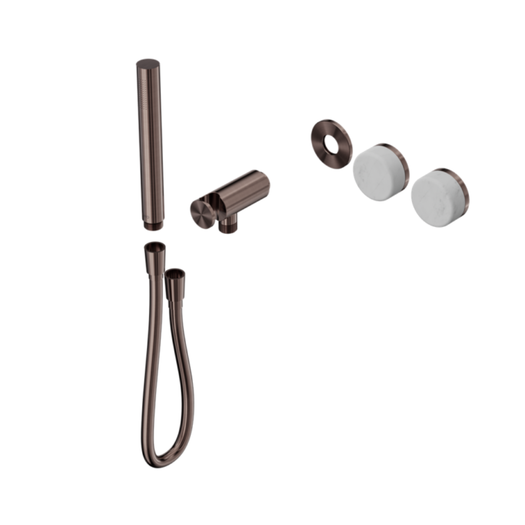 Inbouw douchemengkraan – Sorrento – Carrara – Staafhanddouche – Zonder achterplaat – Brushed bronze