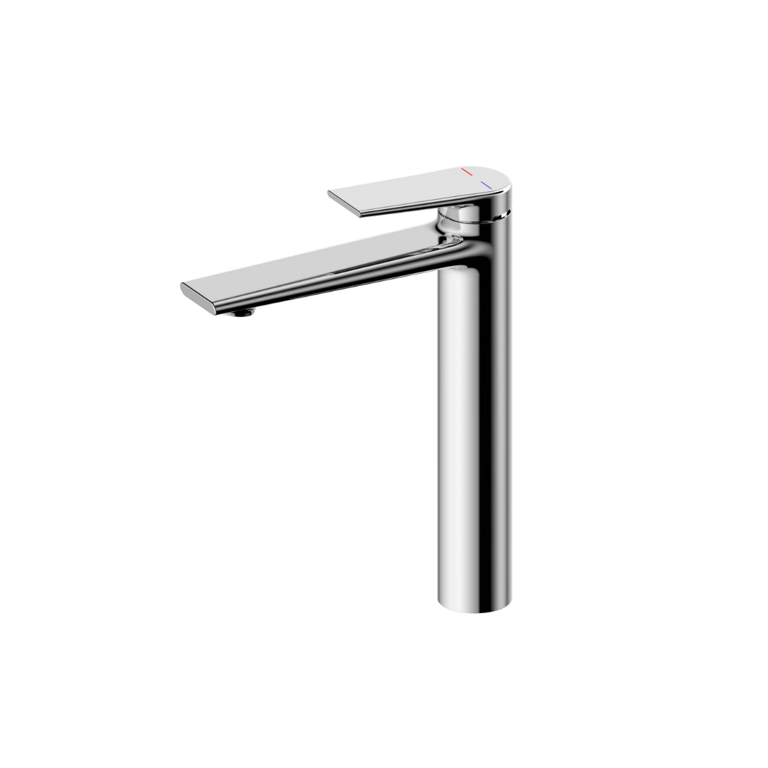 Freestanding Bath Faucet Lisandro – Waterfall Spout – Brushed nickel